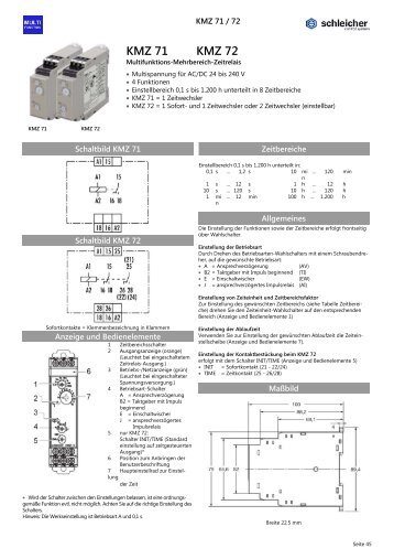 KMZ 71 KMZ 72 - Schleicher Electronic