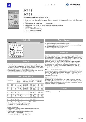 SXT 12 SXT 32 - Schleicher Electronic