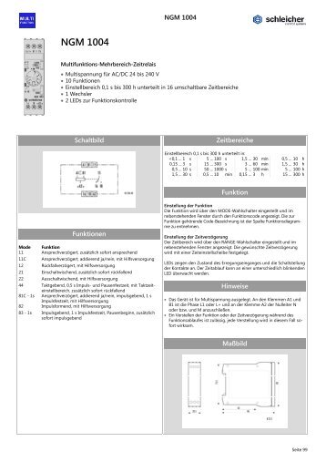 NGM 1004 - Schleicher Electronic