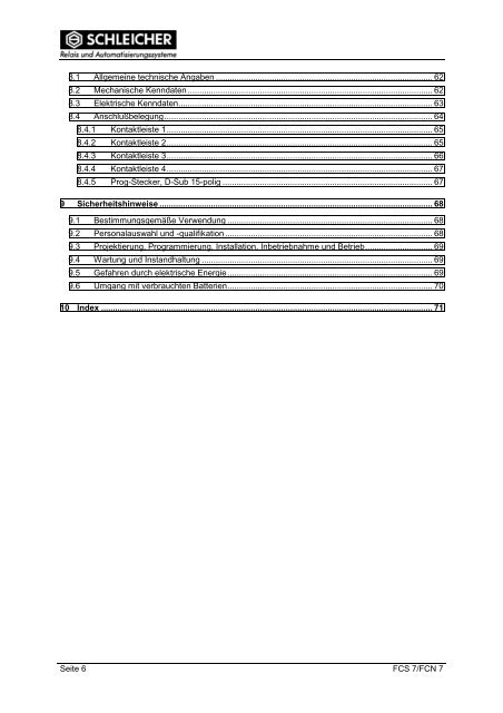 Betriebsanleitung - Schleicher Electronic