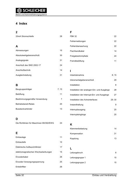 Betriebsanleitung - Schleicher Electronic