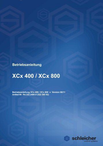 Betriebsanleitung XCx 400_800 - Schleicher Electronic