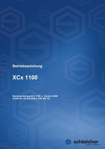 Betriebsanleitung XCx 1100 - Schleicher Electronic