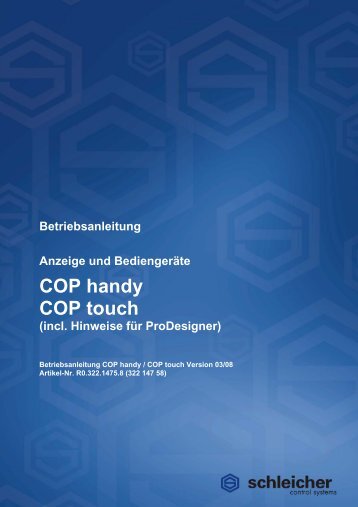 Betriebsanleitung COP - Schleicher Electronic