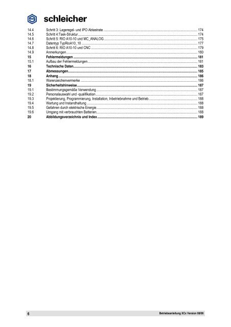 Betriebsanleitung XCx - Schleicher Electronic