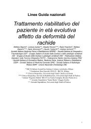 Linee Guida Italiane per le deformità del rachide in età evolutiva - Isico