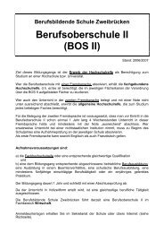 Berufsoberschule II (BOS II) - Berufsbildende Schule Zweibrücken