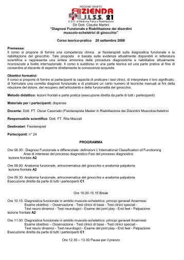 Corso teori - Azienda ULSS 21