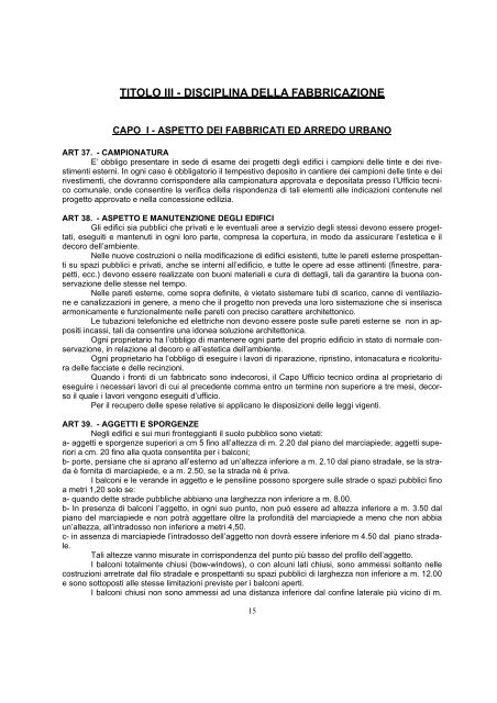 PUC adottato - A3 - REGOLAMENTO EDILIZIO - Comune di Sarroch