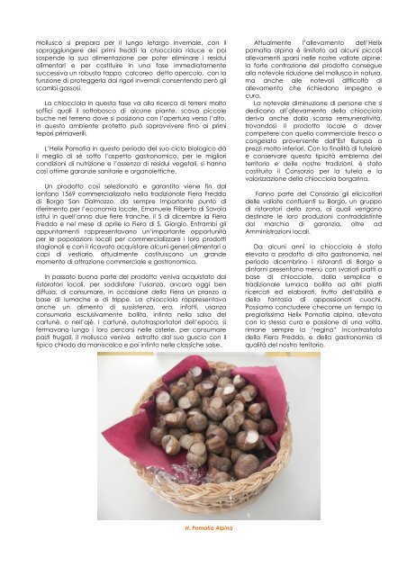 Helix Pomatia Alpina gastronomia e tradizione