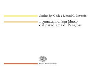 I pennacchi di San Marco e il paradigma di Pangloss - Einaudi