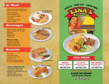 Menu - Lina's Mexican Food