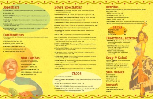 Download our regular menu (pdf) - Rudy's Mexican Restaurant