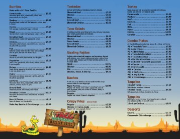 view printable menu - Taco Express Mexican Grill!