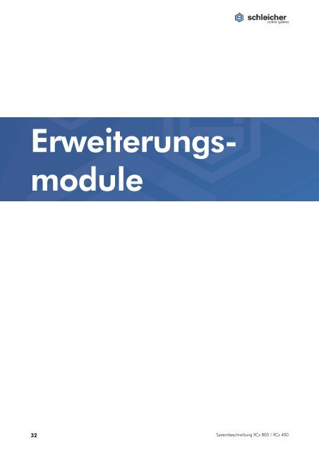 Systembeschreibung XCx 400 / XCx 800 - Schleicher Electronic