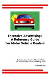 Incentive Advertising: A Reference Guide for Motor Vehicle Dealers
