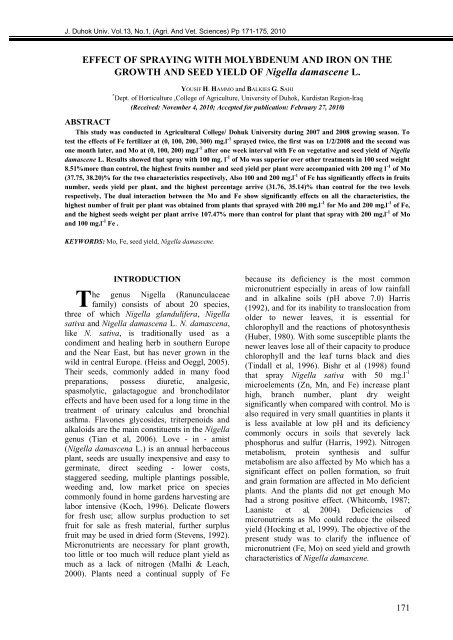 The Influence Of Priming Two Cucumber Cultivar Seeds