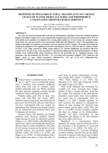 The Influence Of Priming Two Cucumber Cultivar Seeds