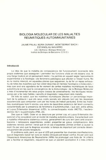 Biologia molecular de les malalties reumàtiques autoimmunitàries
