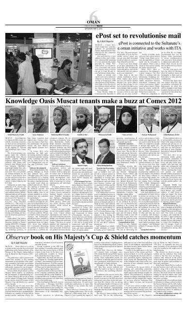 Observer & Busness 5 May 2012 - Oman Daily Observer