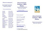 Opuscolo MIA - Associazione Italiana Miastenia Onlus.
