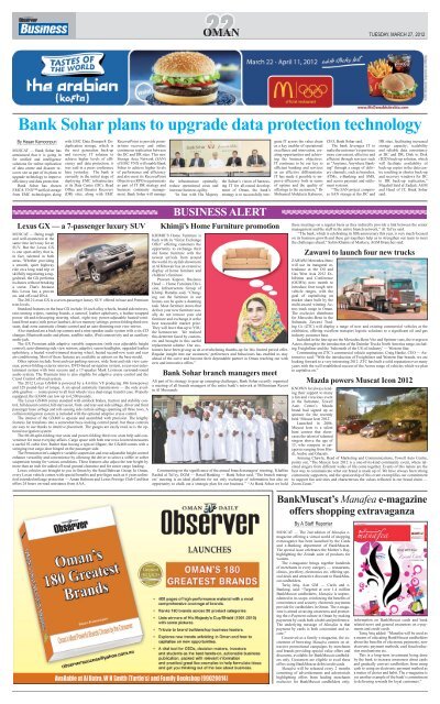 Observer & Busness 27 Mar 2012 - Oman Daily Observer