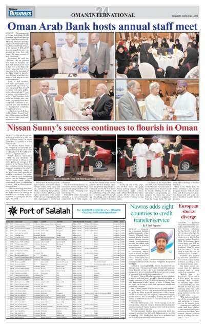 Observer & Busness 27 Mar 2012 - Oman Daily Observer