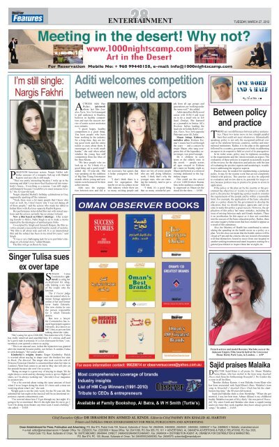 Observer & Busness 27 Mar 2012 - Oman Daily Observer