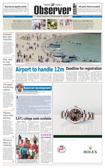 Observer & Busness 2 Sep 2012 - Oman Daily Observer
