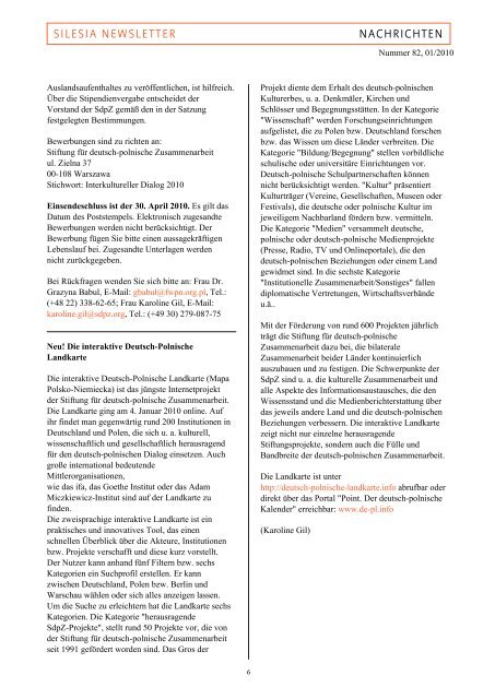 SILESIA NEWSLETTER - Schlesisches Museum zu Görlitz