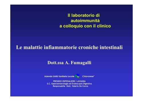 Le malattie infiammatorie croniche intestinali - ASL n. 4 Chiavarese
