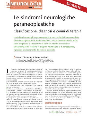 Le sindromi neurologiche paraneoplastiche - Euroimmun.It