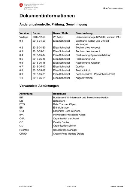 IPA-Dokumentation 2013 ResMan Reporting