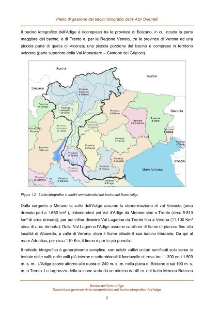 Capitolo 1 Descrizione generale delle caratteristiche ... - Alpi Orientali