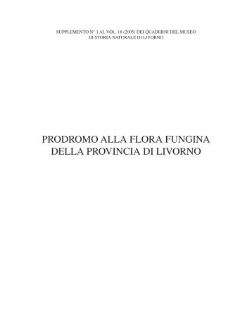 Supplemento 18 - Provincia di Livorno