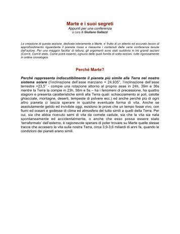 Scarica l'intero documento in formato pdf - Gruppo Astrofili di Piacenza