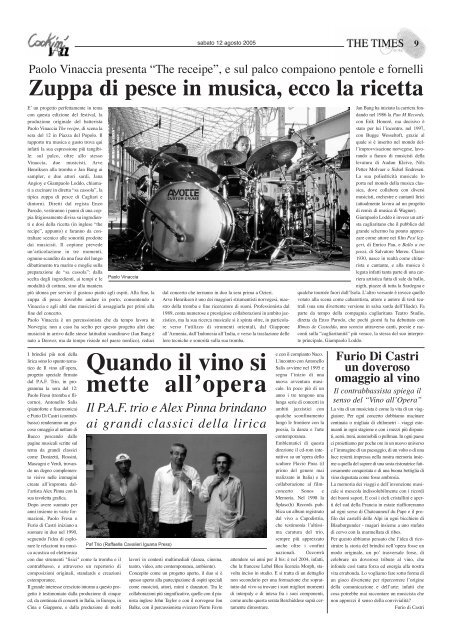 Il Tabloid del festival Time in Jazz 2006