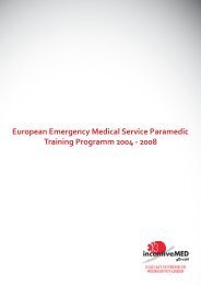 European Emergency Medical Service Paramedic ... - Incentive med