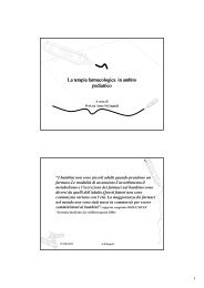 Microsoft PowerPoint - La terapia farmacologica in ambito pediatrico ...