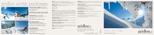 Hotel Gridlon Prices 2012-13 - 4**** hotel on the Arlberg in Austria