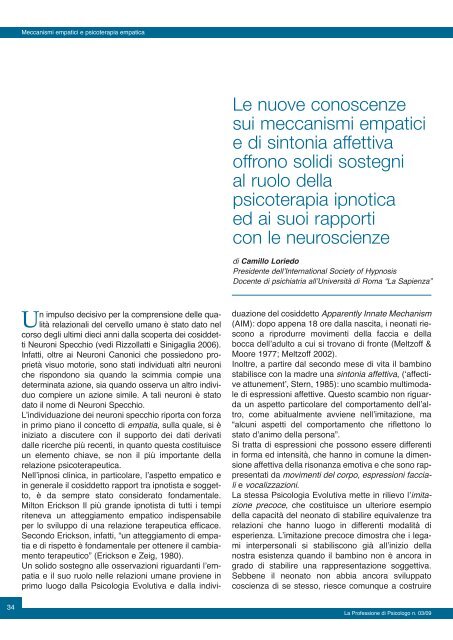 La Professione di Psicologo n. 3/2009 - Ordine Nazionale Psicologi