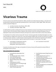 Fact Sheet 9 - Vicarious Trauma - American Counseling Association