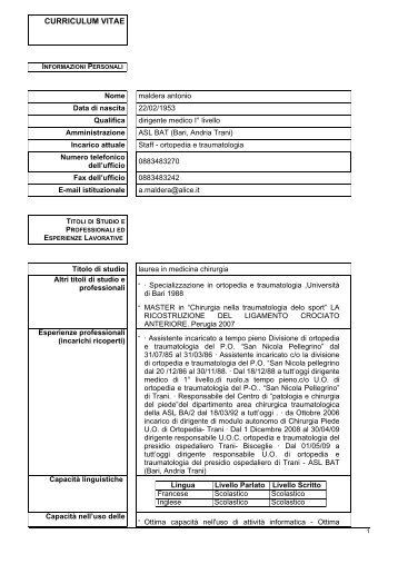 curriculum vitae - Asl Bat