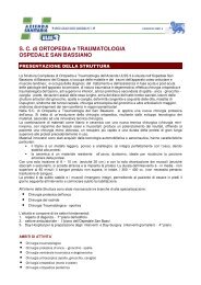 S. C. di ORTOPEDIA e TRAUMATOLOGIA ... - Azienda ULSS 3