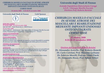 chirurgia maxillo-facciale in severe atrofie dei mascellari