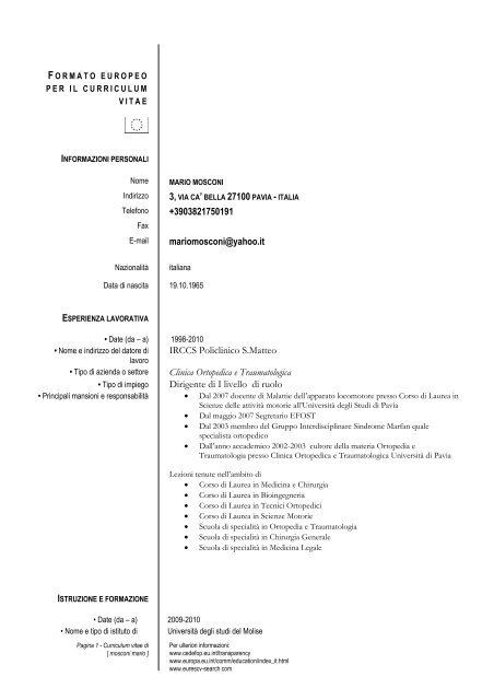 Curriculum PDF - ARS Medica - Vigevano