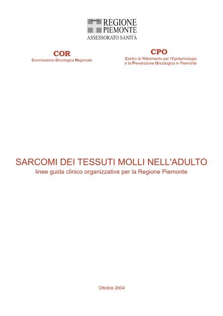 sarcomi dei tessuti molli nell'adulto - Sistema Nazionale Linee Guida