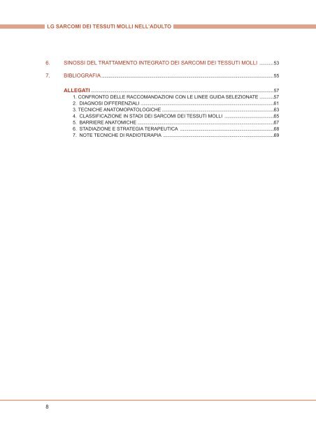 sarcomi dei tessuti molli nell'adulto - Sistema Nazionale Linee Guida