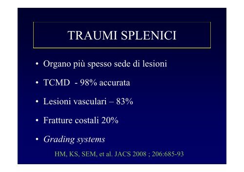 La diagnostica per immagini del trauma maggiore