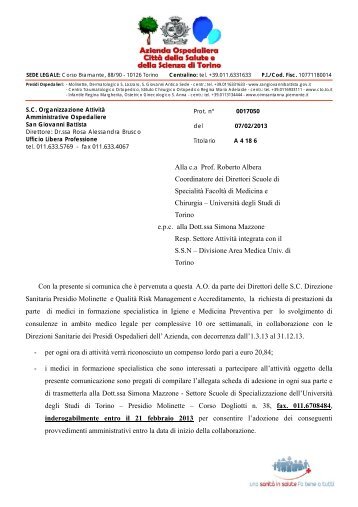 Convenzione - Università degli Studi di Torino